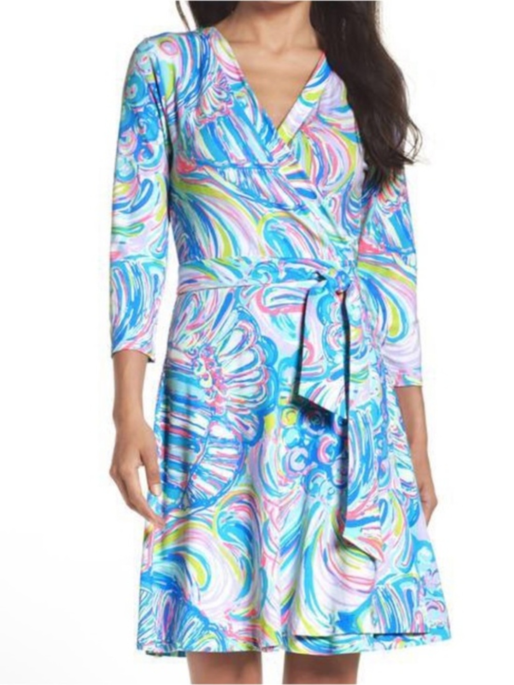 Lilly Pulitzer Emilia Wrap Dress in the "Guilty Pleasure" xs